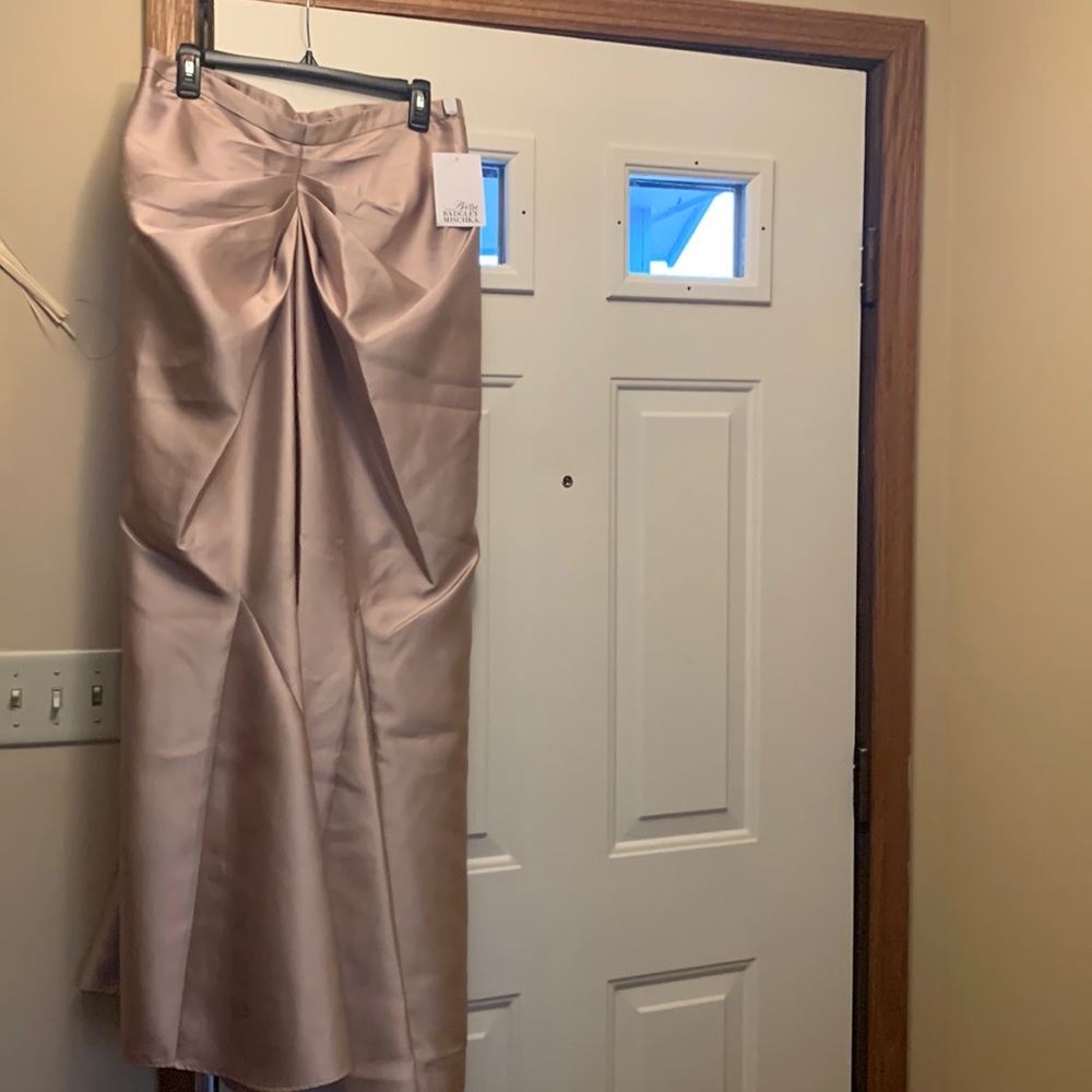 Bartley Mischka floor length satin skirt New with tags